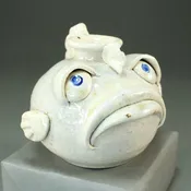 Frowning Fish Mini Bottle — Riverwood Pottery