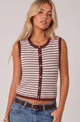 Adri Striped Maroon Top