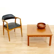 1960s Danish Design Parquet Teak Side Coffee Table