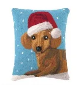 Dachshund Christmas Pillow
