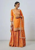 Aadhira orange sharara set