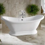 Beckett 69-inch Double Slipper Acrylic Bathtub