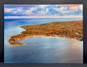 Aerial Harbor Springs In Autumn Giclee Print