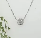 14k White Gold 0.31 Carat Pendant