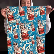 JOYous AF blue Gift Wrap // ROLL of 3