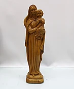 10 1/2" Olive Wood Madonna & Child