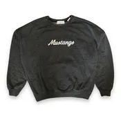 Carly Jean Dark Grey Mustangs Crewneck