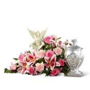 Angelic Flower Garden Cremation Arrangement