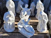 NATIVITY-SET-WHITE CONCRETE LARGE