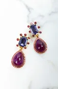 Agnes Earrings in Purple