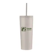 24oz. Double Wall SS / PP Mug with Straw