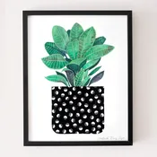 Half-Moon Houseplant Print