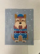 3 Kittens Needle Arts CL2513D Warm Dogs-  Terrier