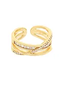3 Layered Pave - Gold/Clear