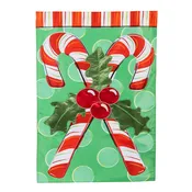 Candy Cane Christmas Applique House Flag