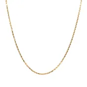 13K Gold Diamond Cut 2.5mm 20” Rope Chain Necklace