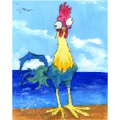 3/14/2022 Learn to Paint Art Lesson: Island Chicken @4:30PM(PST)