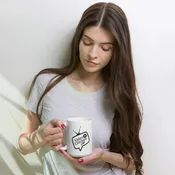 Video Chicken Live White glossy mug