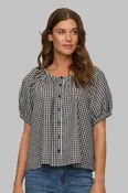 Carolina Pucker Short Sleeve Blouse
