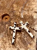 Animal Print Cross Earrings