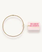 Gold 2mm Beaded Bracelet
