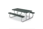 6' Rectangular Heavy-Duty Portable Picnic Table with Slotted Surface