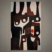 Abstract Painting on Board