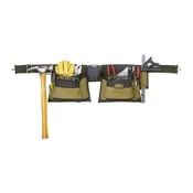CLC Tool Works 1429 Tool Apron, 29 to 46 in Waist, Polyester, Brown, 12 -Pocket