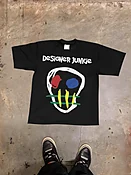 Black Designer Junkie Apparel Big Face Tee