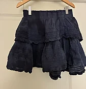 aerie Navy Tiered Mini Skirt