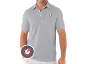 Alabama - Coach's Range Polo - Circle Icon - Hobby Stripe - Grey