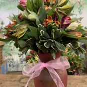 Fresh Mixed Alstroemeria Vase Arrangement