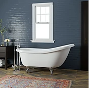 Barclay Isadora Acrylic Double Slipper Tub — J&D Whirlpool Kitchen & Bath Outlet