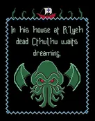 Dead Cthulhu Waits Dreaming Cross Stitch DIGITAL PATTERN DOWNLOAD