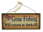 12.5″ Gone Fishing Wall Sign