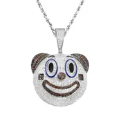 10k Gold Diamond Clown Pendant 1.36 Ctw