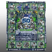1976 2026 Seahawks 50th Anniversary Legends Blanket - Grishko