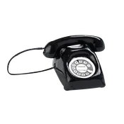 1 Inch Scale Black Telephone Dollhouse Miniature