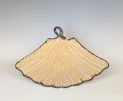 Gingko Leaf plate 15.5" w x 13" x 3"ht —  Susan Anderson Ceramics
