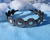 1920's Silver Art Deco Circle Headband — OMEFOREVER women’s fashion accessories
