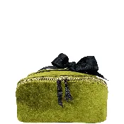 Accordion Box Makeup & Toiletry – Eco Velvet – Matcha Green