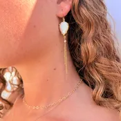 Laluna Pearl Fringe Earrings