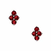 Asher Studs Sterling Silver Garnet