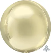 15" Round Yellow Gold Orbz Foil Balloon