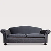 213cm Morrison Sofa in dark grey mohair