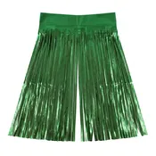Green Metallic Foil Fringe Curtain Backdrop, 40" x 80", Wholesale