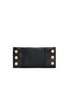 110 North Wallet- Black/Brushed Gold Red Zip