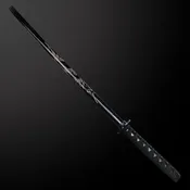 40" Black Wooden Samurai Sword (dragon)