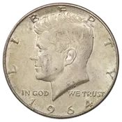 1964 Kennedy Half Dollar, XF-AU