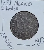 1831 Mexico Silver 2 Reales